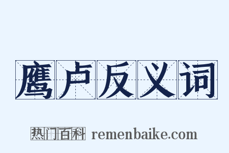 鹰卢反义词是什么意思的图片